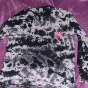 Pink long sleeve tie dye tshirt